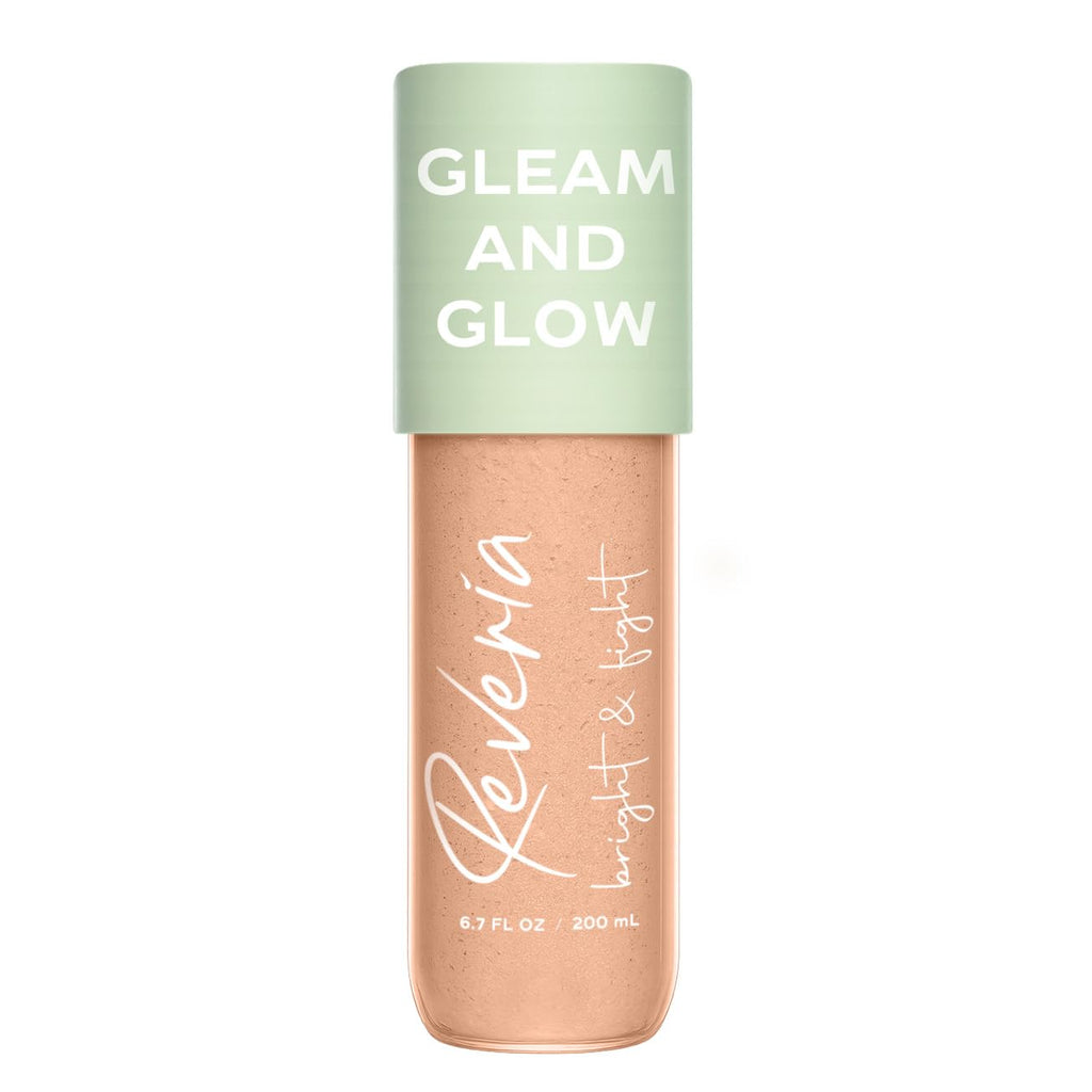 Reveria Bright & Tight Body Lotion – Olive Oil, Sweet Orange Oil & Illumarine Complex – Universally Flattering Tinted Color-Melt Cream for Radiant, Glowing Skin – Paraben Free – 6.7 fl oz