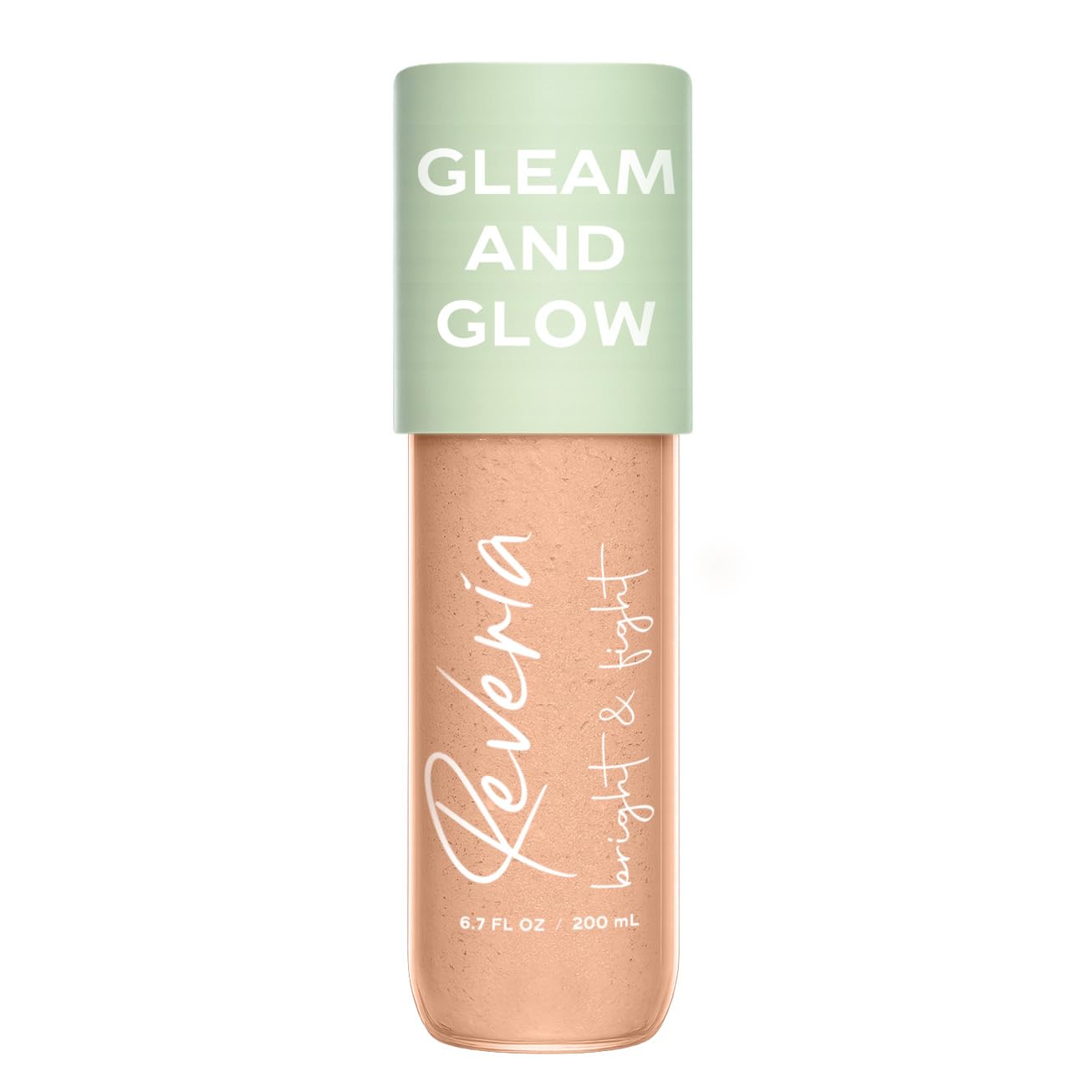 Reveria Bright & Tight Body Lotion – Olive Oil, Sweet Orange Oil & Illumarine Complex – Universally Flattering Tinted Color-Melt Cream for Radiant, Glowing Skin – Paraben Free – 6.7 fl oz