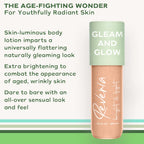 Reveria Bright & Tight Body Lotion – Olive Oil, Sweet Orange Oil & Illumarine Complex – Universally Flattering Tinted Color-Melt Cream for Radiant, Glowing Skin – Paraben Free – 6.7 fl oz