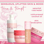 Reveria Tone & Tempt Body Lotion – Rose Water, Coconut Oil & Skin-Endorphins – Universally Flattering Tinted Color-Melt Cream for Toned, Glowing Skin – Paraben Free – 6.7 fl oz