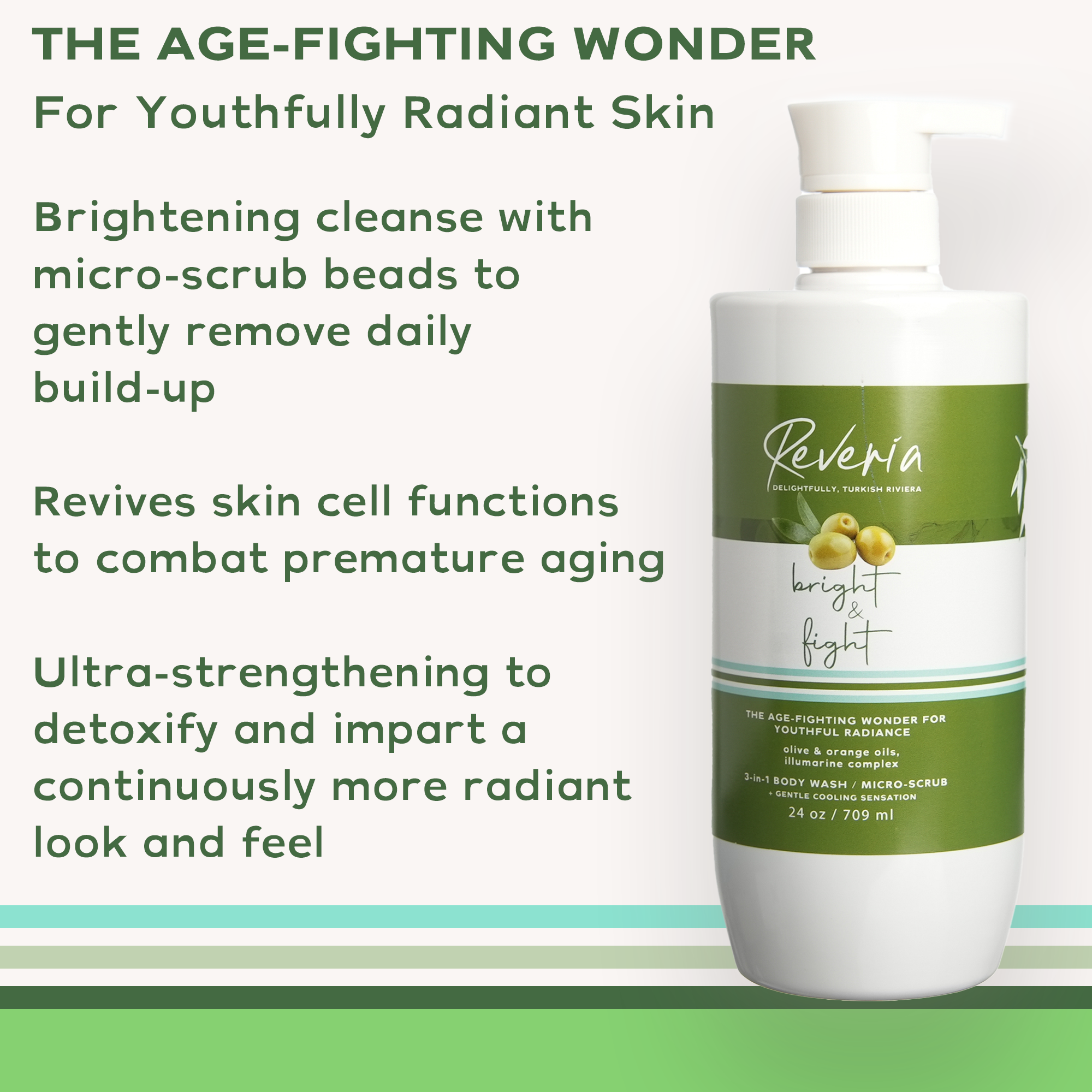 Reveria Bright & Fight Body Wash 24 oz / 709 mL
