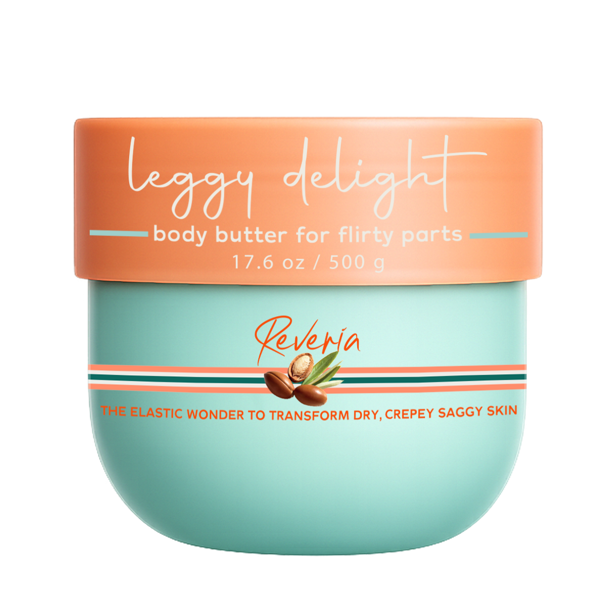 Reveria Supple & Sensational Body Butter – Argan Oil, Goat Milk & Hyaluronic Acid – Smoothing Body Cream for Visibly Elastic, Glowy Skin – Paraben Free, Cruelty Free – 17.6 oz